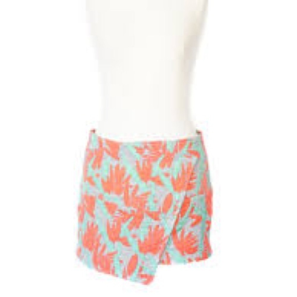 Kenzo Wrap Mini Skirt Bird of Paradise Pattern (15)